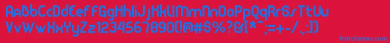 Nita-fontti – siniset fontit punaisella taustalla