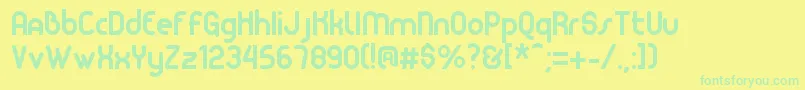 Nita Font – Green Fonts on Yellow Background