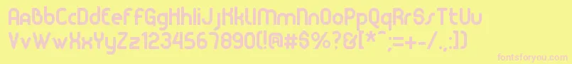 Nita Font – Pink Fonts on Yellow Background