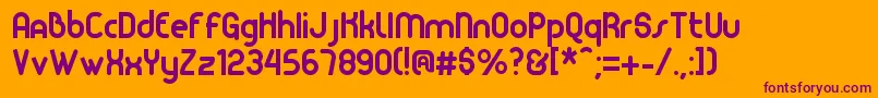 Nita Font – Purple Fonts on Orange Background