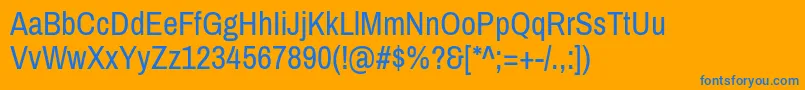 ArchivonarrowRegular Font – Blue Fonts on Orange Background