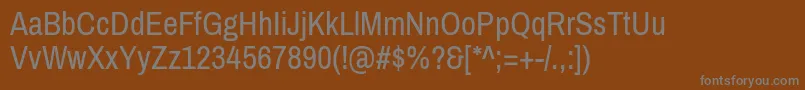 フォントArchivonarrowRegular – 茶色の背景に灰色の文字