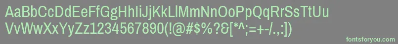 フォントArchivonarrowRegular – 灰色の背景に緑のフォント
