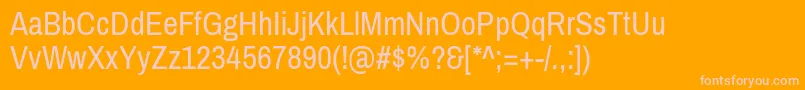 ArchivonarrowRegular Font – Pink Fonts on Orange Background