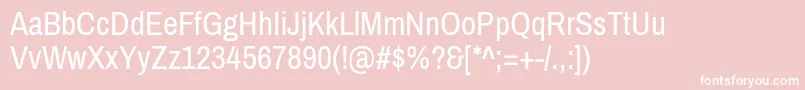 フォントArchivonarrowRegular – ピンクの背景に白い文字