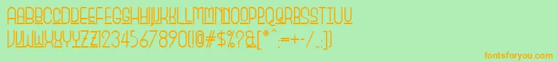 Monicassalonnf Font – Orange Fonts on Green Background