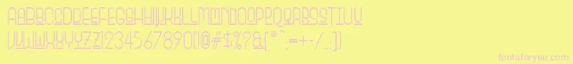 Monicassalonnf Font – Pink Fonts on Yellow Background