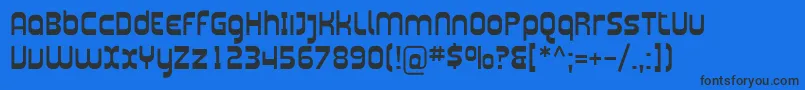 Plasma01 Font – Black Fonts on Blue Background