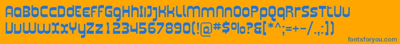 Plasma01 Font – Blue Fonts on Orange Background