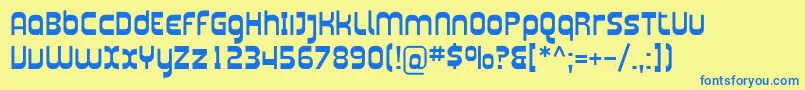 Plasma01 Font – Blue Fonts on Yellow Background