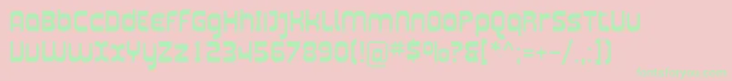 Plasma01 Font – Green Fonts on Pink Background