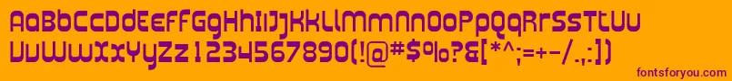 Plasma01 Font – Purple Fonts on Orange Background