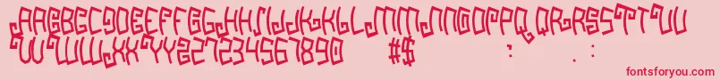 Mayapan Font – Red Fonts on Pink Background