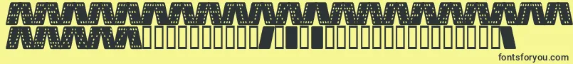 DominoSmalKursiv Font – Black Fonts on Yellow Background