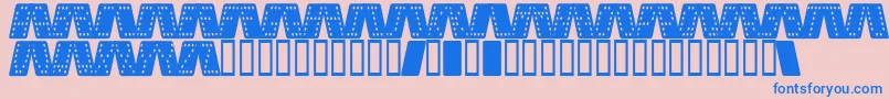 DominoSmalKursiv Font – Blue Fonts on Pink Background