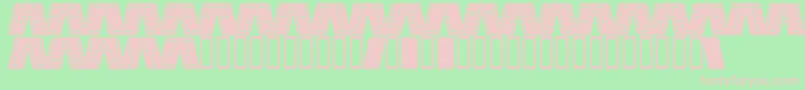 DominoSmalKursiv Font – Pink Fonts on Green Background