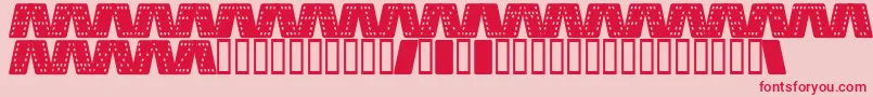 DominoSmalKursiv Font – Red Fonts on Pink Background