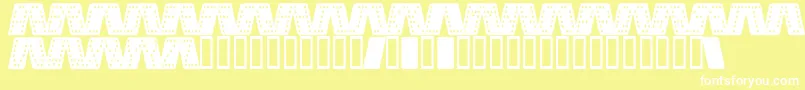 DominoSmalKursiv Font – White Fonts on Yellow Background