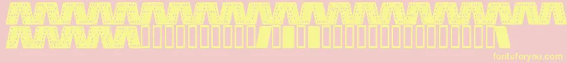 DominoSmalKursiv Font – Yellow Fonts on Pink Background