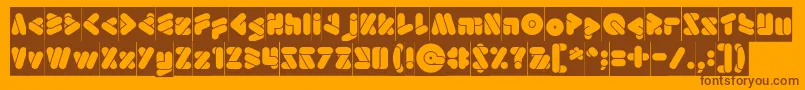 EmperorOfJapanInverse Font – Brown Fonts on Orange Background