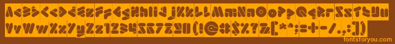 EmperorOfJapanInverse Font – Orange Fonts on Brown Background