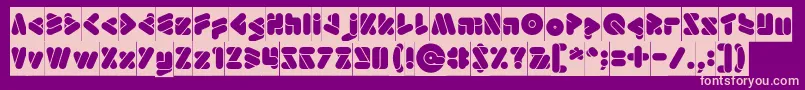 EmperorOfJapanInverse Font – Pink Fonts on Purple Background