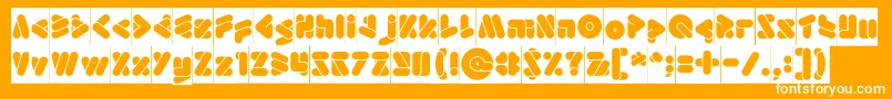 EmperorOfJapanInverse Font – White Fonts on Orange Background