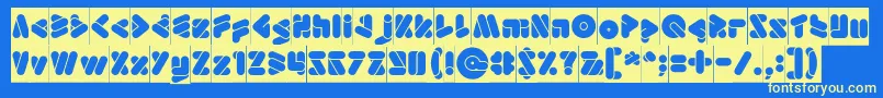 EmperorOfJapanInverse Font – Yellow Fonts on Blue Background