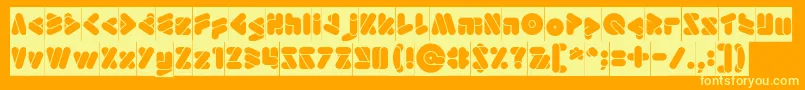 EmperorOfJapanInverse Font – Yellow Fonts on Orange Background