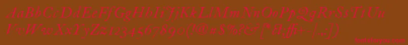 fuente ItcFoundersCaslon12Italic – Fuentes Rojas Sobre Fondo Marrón