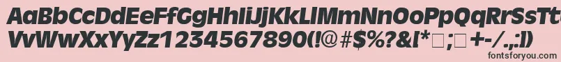 フォントMisceDisplaySsiItalic – ピンクの背景に黒い文字