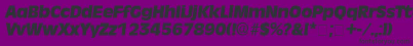 Шрифт MisceDisplaySsiItalic – чёрные шрифты на фиолетовом фоне