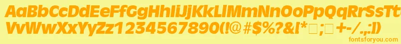 MisceDisplaySsiItalic Font – Orange Fonts on Yellow Background