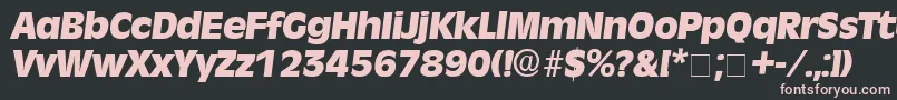 Шрифт MisceDisplaySsiItalic – розовые шрифты на чёрном фоне