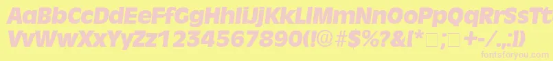 MisceDisplaySsiItalic Font – Pink Fonts on Yellow Background