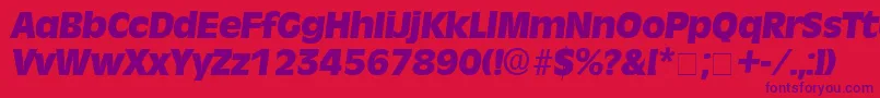 MisceDisplaySsiItalic Font – Purple Fonts on Red Background