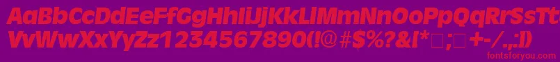 MisceDisplaySsiItalic Font – Red Fonts on Purple Background