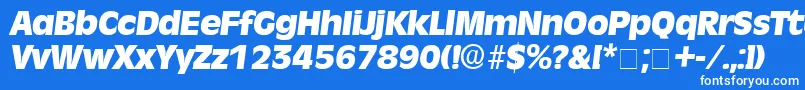 MisceDisplaySsiItalic Font – White Fonts on Blue Background