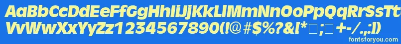 MisceDisplaySsiItalic Font – Yellow Fonts on Blue Background