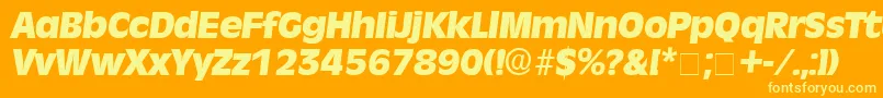 MisceDisplaySsiItalic Font – Yellow Fonts on Orange Background