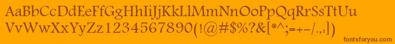 KhalaadDawlat Font – Brown Fonts on Orange Background