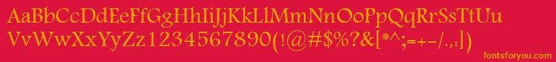 KhalaadDawlat Font – Orange Fonts on Red Background