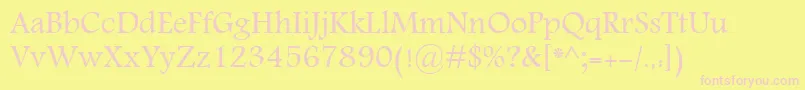 KhalaadDawlat Font – Pink Fonts on Yellow Background