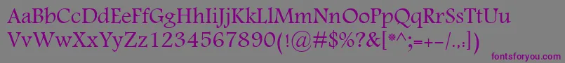 Шрифт KhalaadDawlat – фиолетовые шрифты на сером фоне