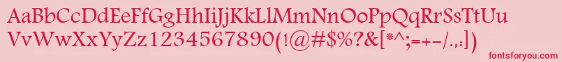 KhalaadDawlat Font – Red Fonts on Pink Background