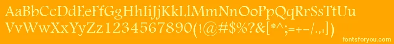 KhalaadDawlat Font – Yellow Fonts on Orange Background