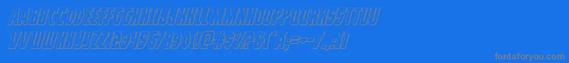 Prowler3Dital-Schriftart – Graue Schriften auf blauem Hintergrund