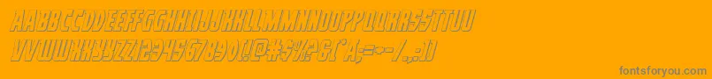 Prowler3Dital-Schriftart – Graue Schriften auf orangefarbenem Hintergrund