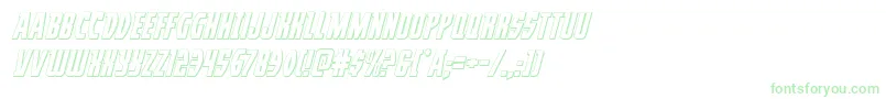 Prowler3Dital-Schriftart – Grüne Schriften auf weißem Hintergrund