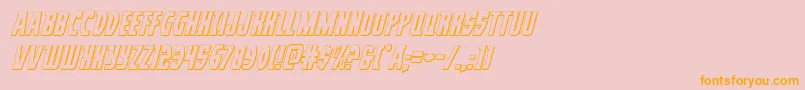 Prowler3Dital Font – Orange Fonts on Pink Background